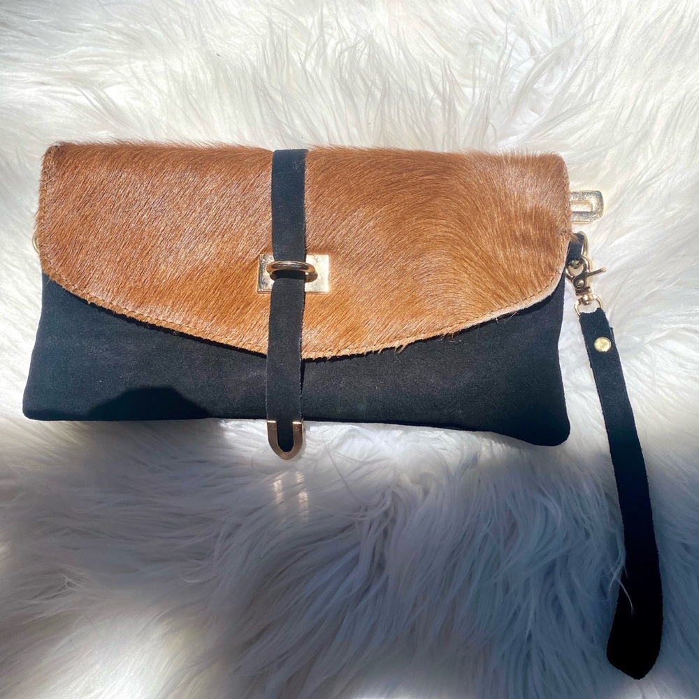 Vintage Cowhide Suede Handbag